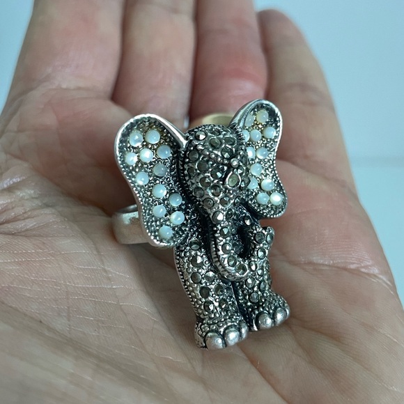 Sterling vintage elephant ring - Picture 7 of 12